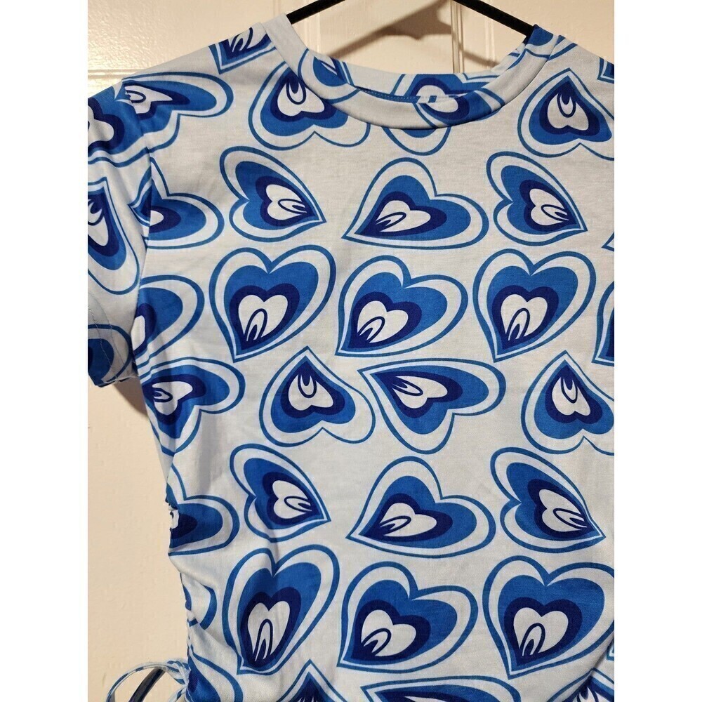 Qutie 90s Ruched Drawstring Side Heart Top - Picture 2 of 10